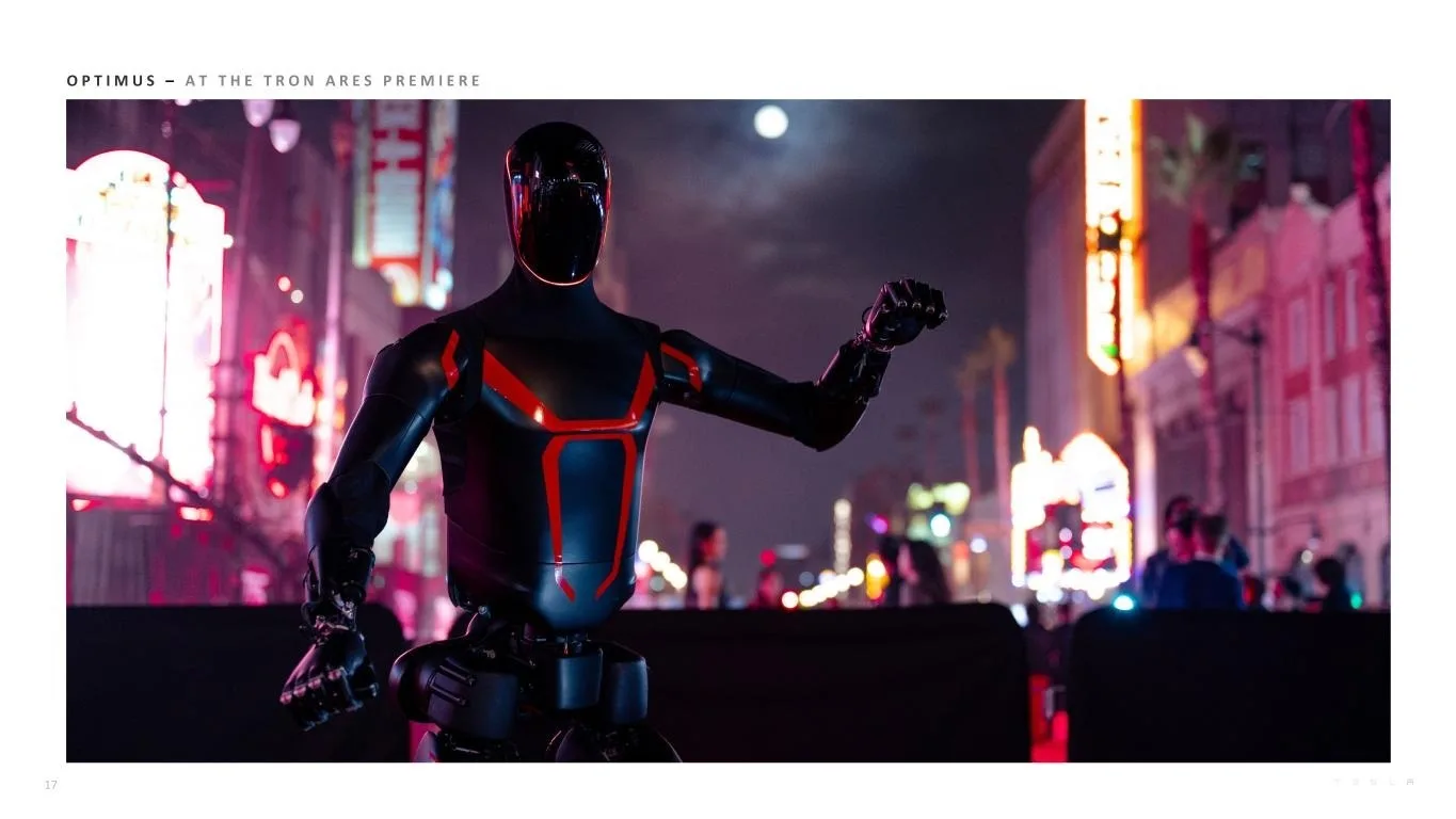Optimus en una imagen de archivo publicada por Tesla en 2025 durante el estreno de Tron: Ares