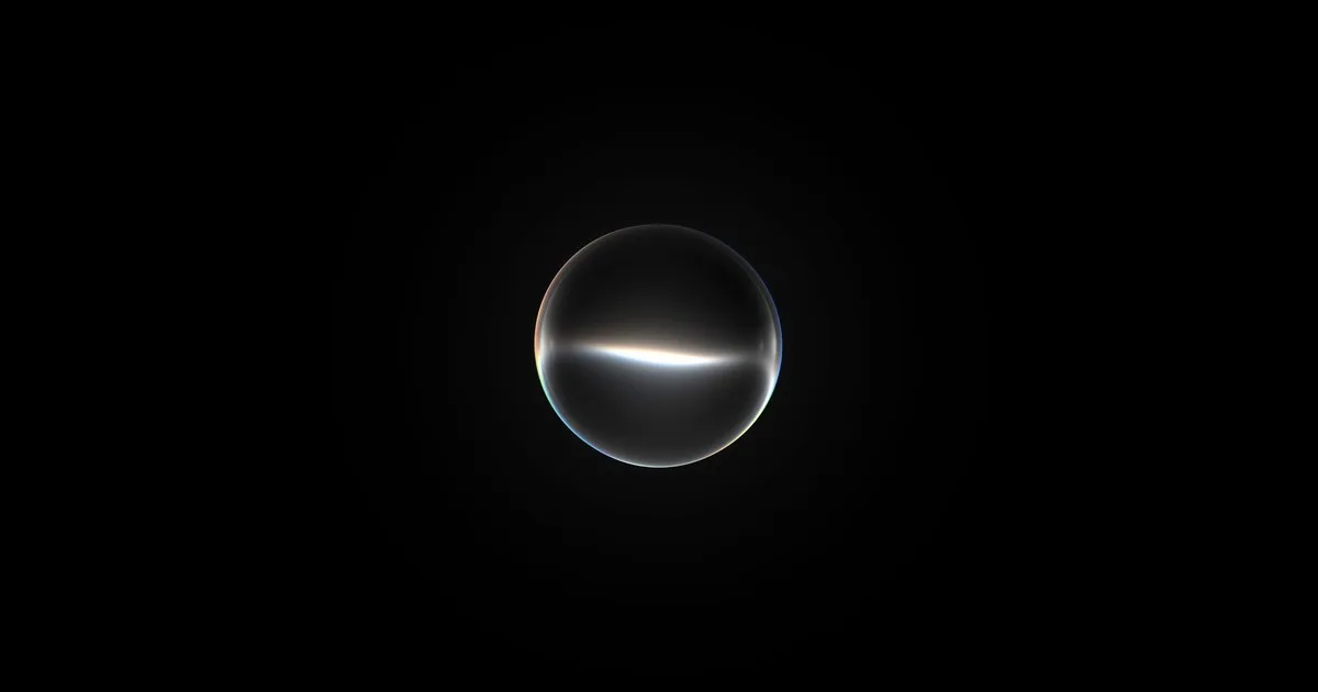 Imagen promocional del asistente Siri AI de Apple sobre fondo negro