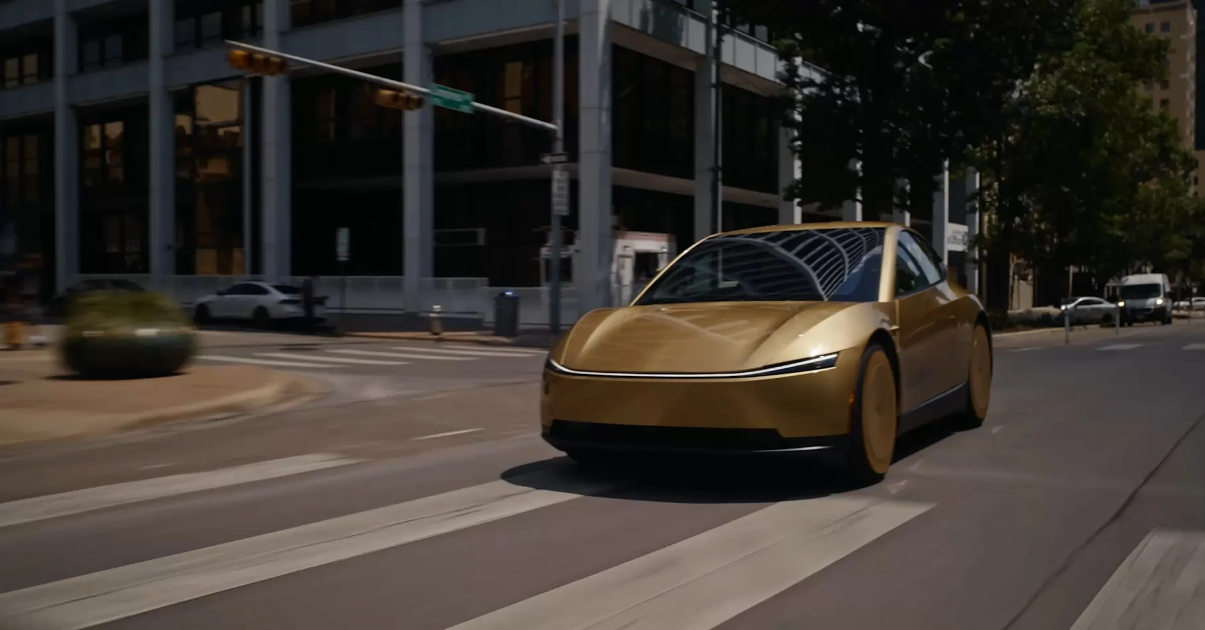 Cybercab de Tesla en una imagen oficial de producto